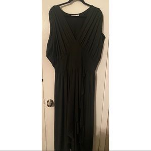 SHEIN Black tulip dress ruched sleeves